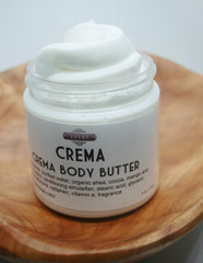Crema Body Butter with Organic Shea and Cocoa Butters 8 oz Jar